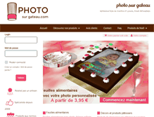 Tablet Screenshot of photo-sur-gateau.com